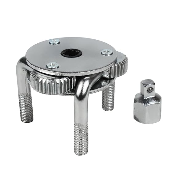 Adjustable Two Way Oil Filter Wrench with 3Jaw Removal Socket Tool LQQBS01 (Round