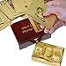 SandiaSummer 24K Gold Foil Playing Cards $100 Dollar Poker Full Deck with Wood Box