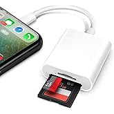 Oblinple 2 in 1 SD Card Reader for iPhone, Memory Card Adapter with Micro SD TF Dual Card Slot, Lecteur Mini Carte Adaptateur