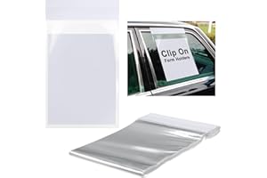 Saypacck 50 Pack Clip on Window Form Holder Buyers Guide Window Hangers Buyers Guide Holder Sleeves 9 x 13 Clear Plastic Pouc