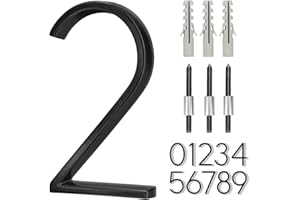 BVNUD 5 Inch Stainless Steel Floating House Number, Metal Modern House Numbers, for Outdoor Mailbox Yard Home Wall DoorGarage Gate with Nail Kit, Coated Black, 911 Visibility Signage