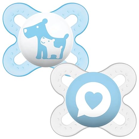 MAM Start 0-2M Schnuller - Hund (2 Stück - Blau)