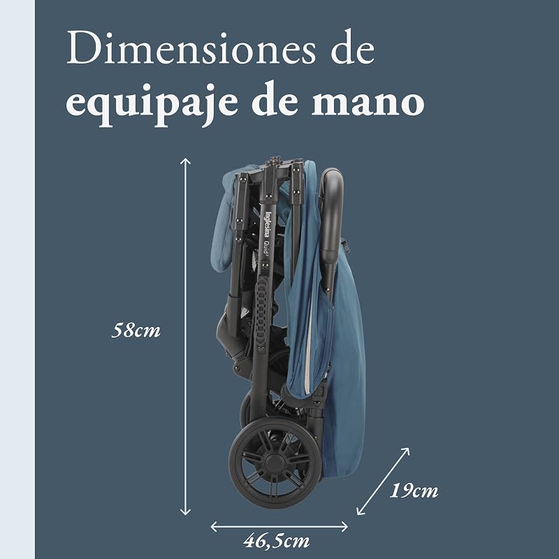 Silla de Paseo ligera Quid², hasta 22 kg, Compacta y Ligera, Ideal para Avión, Manta Blue
