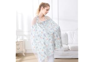 ONEUPIN Privacy Nursing Covers, Breast Feeding Cover with Breathable Lace Screen Yarn, 360 Nursing Cover Privacy Breastfeeding Protection for Breastfeeding Baby Mom Gifts（Green）