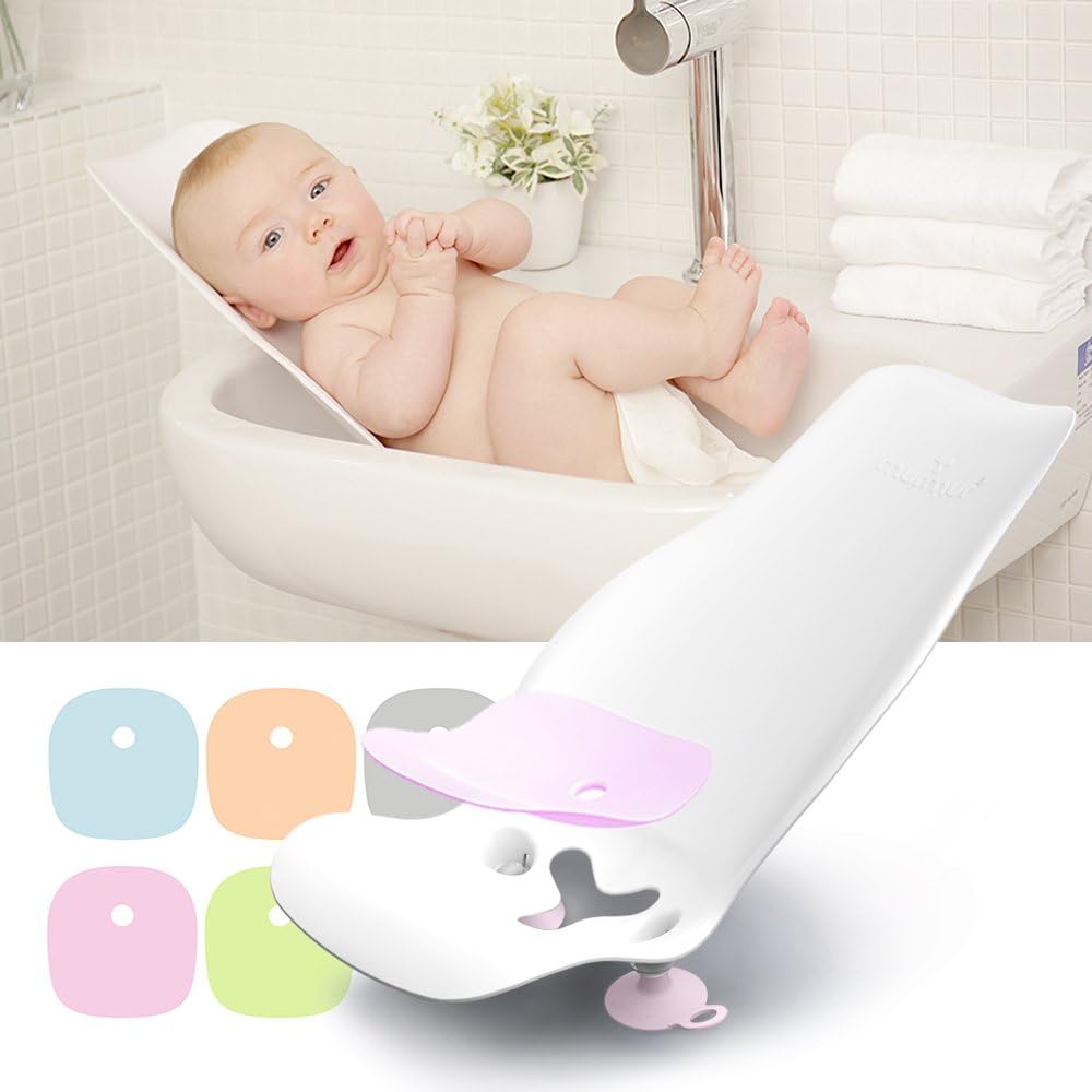 murmurbaby Baby Bath Seat and Bidet, Newborn Baby to Toddler (Bulk Type) (Pink)