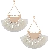 Youniker Womens Tassels Earrings Bohemian Tassel Drop Vintage Retro Tassel Dangle Boho Drop Earrings Eardrop for Women