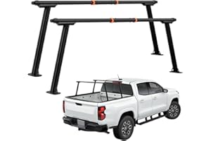 LMYYGOO Truck Ladder Rack, Universal Aluminum Truck Bed Rack for Pickup,Adjustable Length 70-79 in,Height 28In,Real 800LB Cap