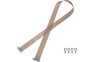 MECCANIXITY IDC Rainbow Wire Flat Ribbon Cable DB37 Female to DB37 Female 59 Inch Length 2.54mm Pitch Breadboard Jumper Wires