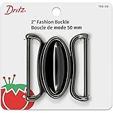Dritz 195-33 Fashion Buckle with Oval Design for 2-Inch Straps, Gunmetal