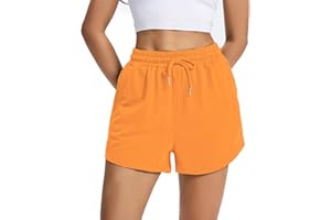 Auriviz Women's Sweat Shorts Comfy Lounge Running Shorts Gym Summer Casual High Waisted Athletic Shorts with Pockets