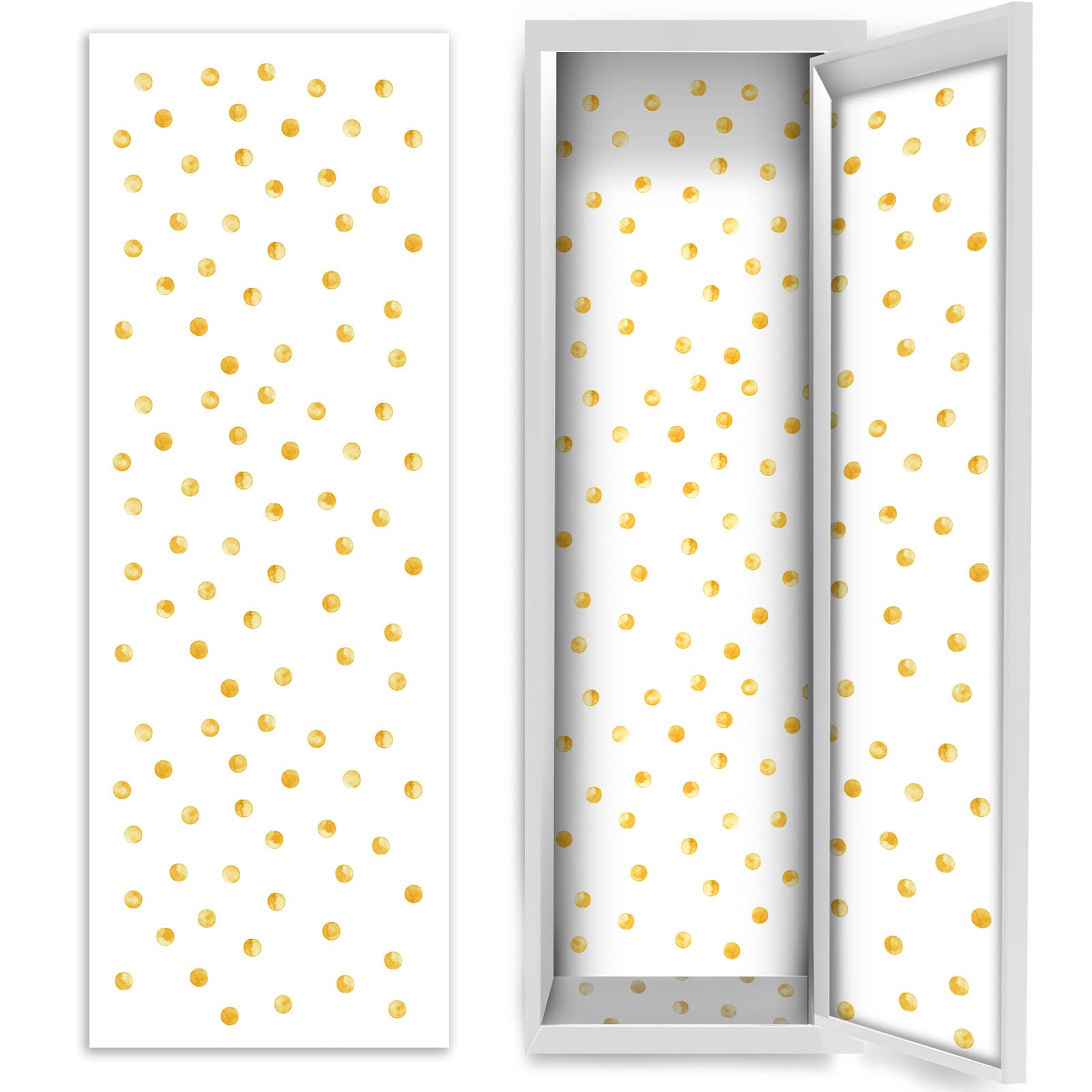 Photo 1 of Hsei Deluxe School Locker Magnetic Wallpaper 12" x 36" Decorative Removable Magnetic Locker Covering Accessories for Girl Boy School Office University(Yellow Dots)