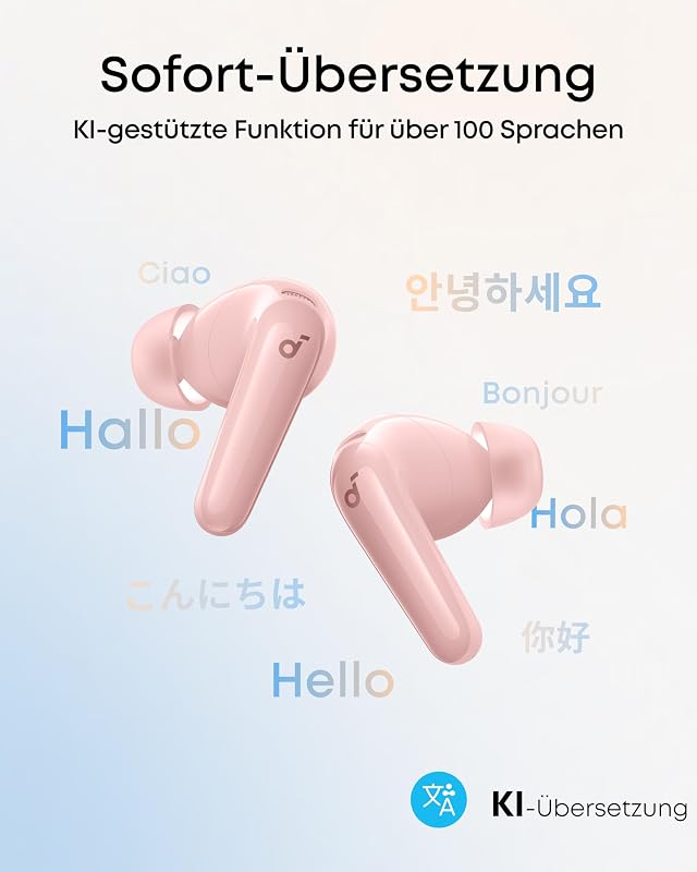 by Anker P31i kabellose Bluetooth-Kopfhörer, Hi-Res Sound, Rosa