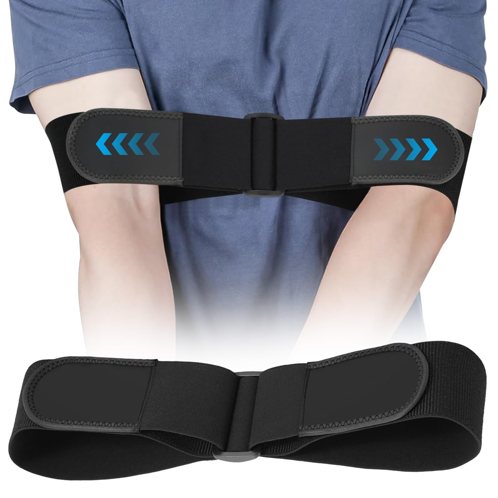 AMRTA Adjustable Golf Swing Training Aid Arm Band 1 Pack, Upgrade Portable Golf Training Tool Posture Correct & Consistent Swing Practice for Left Right Handed Golfers (Black-1 Pack)