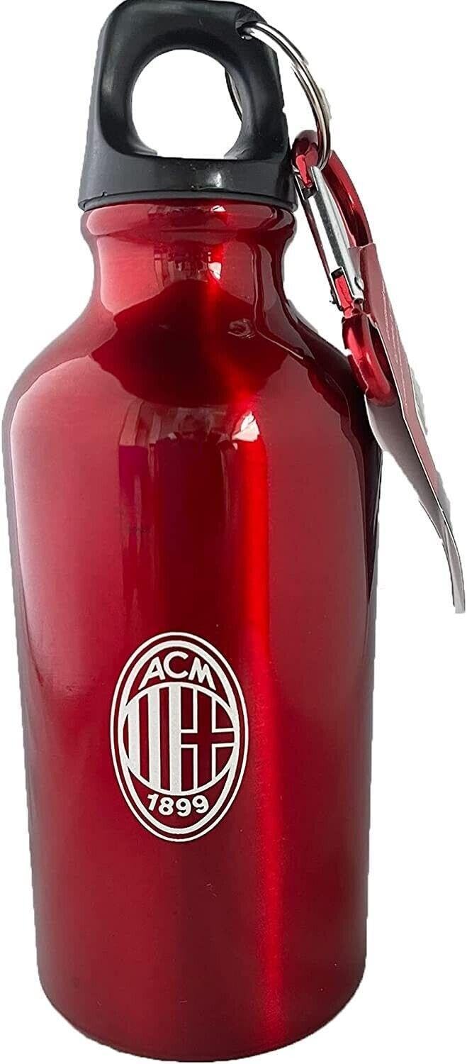 AC Milan Giemme Water Bottle with Carabiner Hook, 400 ml