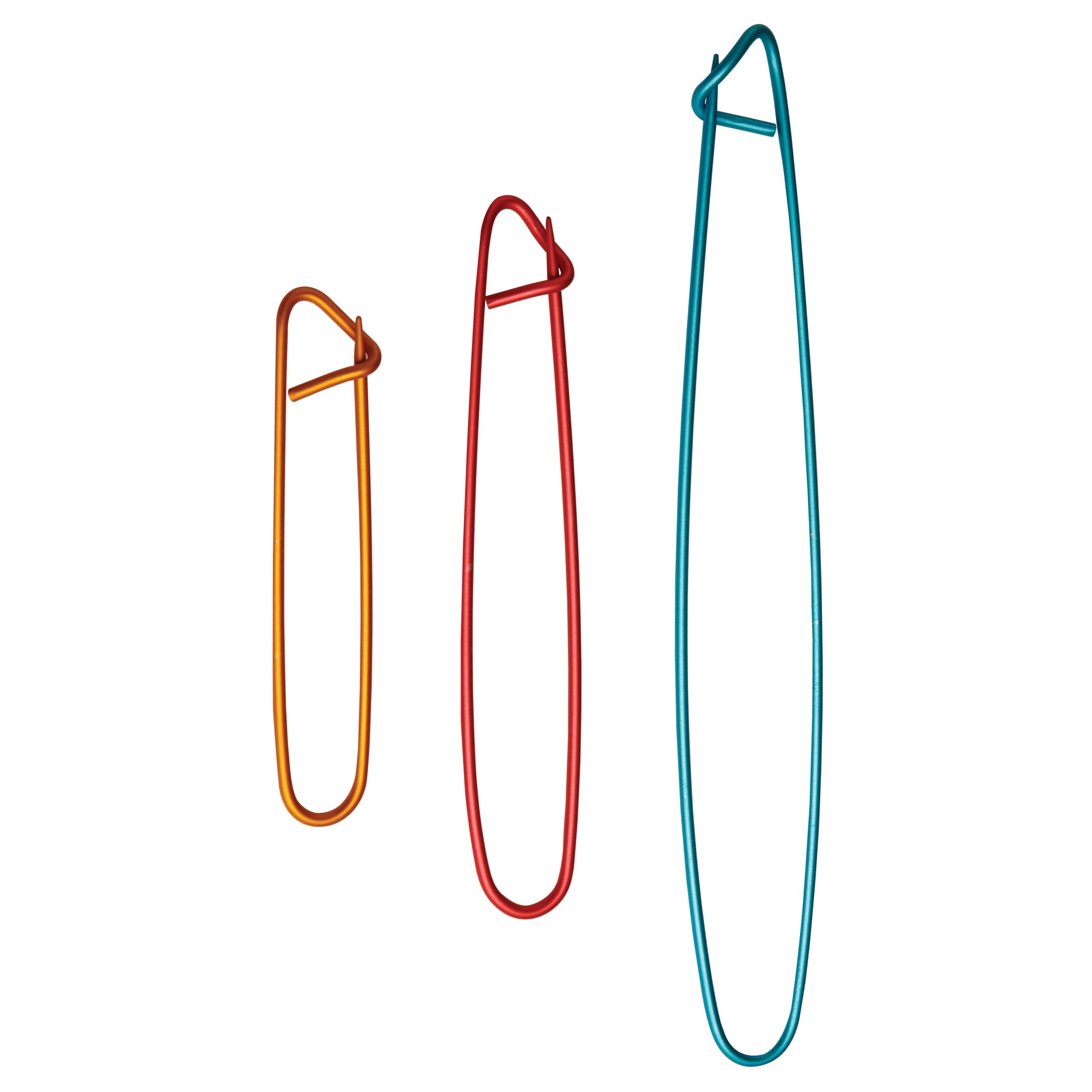 KnitPro KP45502 Aluminium Stitch Holders, Set of 3, Aluminium