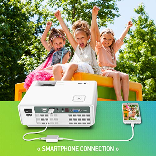 Projector, Spacekey RD-810 LED Portable Projector, Multimedia Home Theater Video Projector Supporting 1080P with HDMI USB VGA AV for Home Cinema TV Laptop Game iPhone Andriod Smartphone - Thumbnail 7