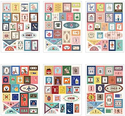Davi Atelier 147 Pcs Stamp Style Stickers for Laptops Car Motorcycle Bicycle Luggage Decals Party Supplies Decor Lovely Flower Bird (Kids Stamp)
