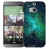 HTC One M8 Case, Slim Fit Snap On Cover by Trek Nebula Green Trans Case