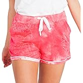 Hello Mello Dyes The Limit Soft Lounge Shorts 2.0 Womens Lightweight Pajama Bottoms with Side Pockets & Subtle Piping