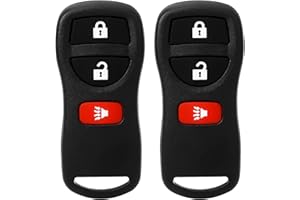 Pilida Keyless Entry Remote Control: Car Key Fob Compatible with Infiniti Nissan Armada Frontier Murano Pathfinder Quest Sentra Titan Versa Xterra| FX35 FX45 QX4 Replacement for KBRASTU15 (2 Pack)