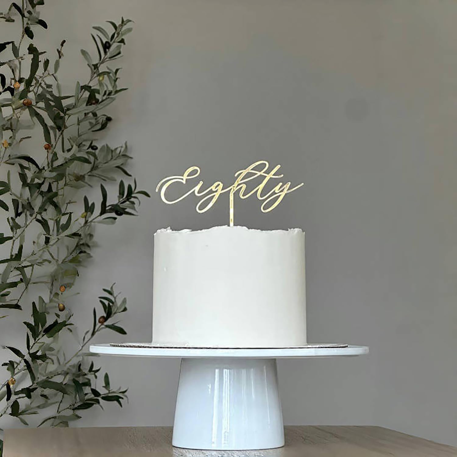 Photo 1 of Acrylic 80th Birthday Cake Topper, eighty Cake Topper, Cheers to 80 Years Old, 80th Anniversary /80th Birthday Party Decorations Supplies
