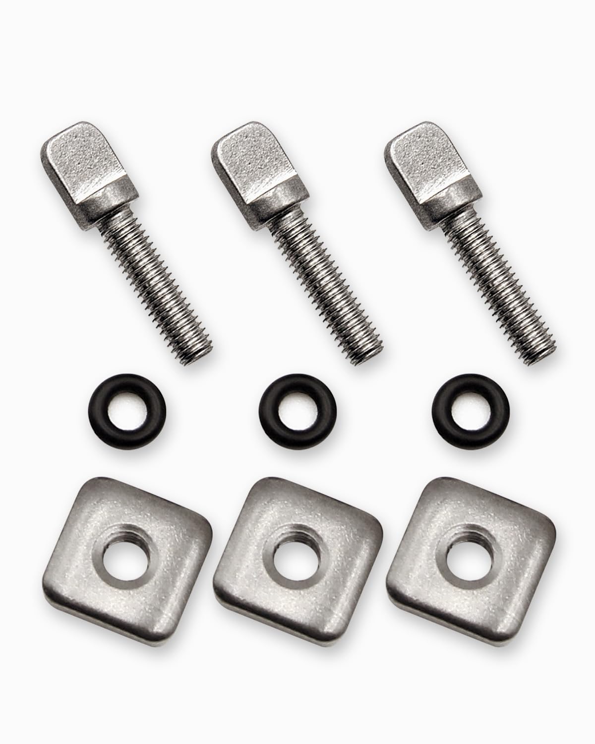 Abahub SUP Paddle Board Fin Screws 3 or 6 Pack - 316 Stainless Steel Replacement Fins Box Screw and Plate with Extra O Rings for SUP Inflatable Stand Up Paddleboard Surfboard Longboard