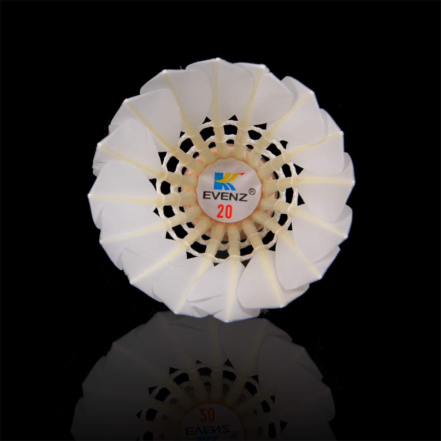 KEVENZ Goose Feather Badminton Shuttlecocks with Great Stability and Durability, High Speed Badminton Birdies-12PK (White) : Sports & Outdoors
