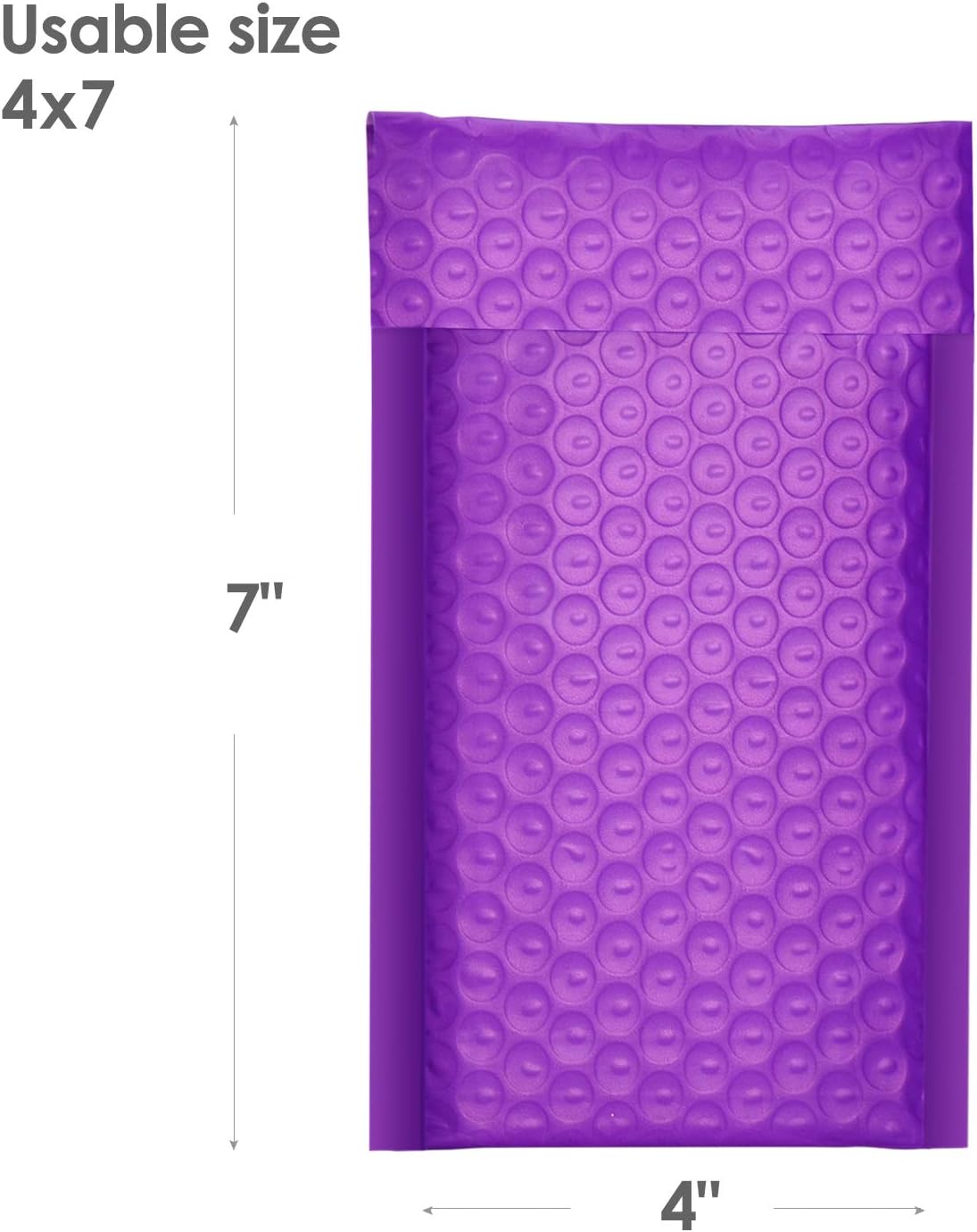 Metronic 50pcs Poly Bubble Mailers 4x8 Inch Padded Envelopes #000 Bubble Lined Poly Mailer Self Seal Purple : Office Products