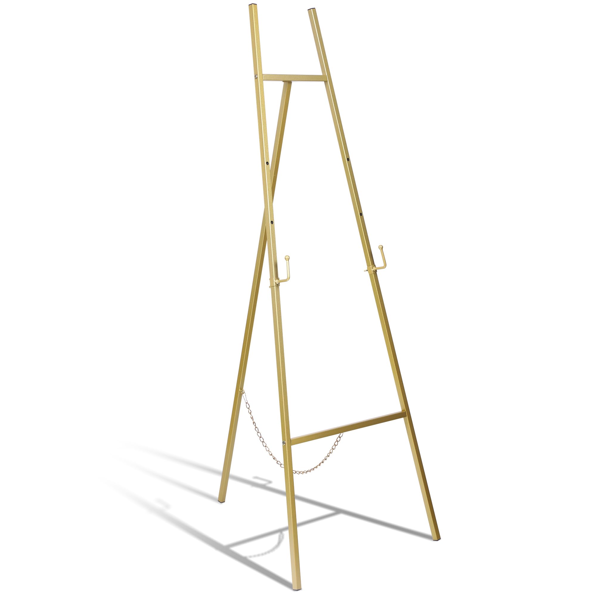 Photo 1 of ARTASY 57" Gold Easel Stand for Wedding Signs, Posters, Portable Artist Easel for Painting Canvas, Display Easel for Home and Office