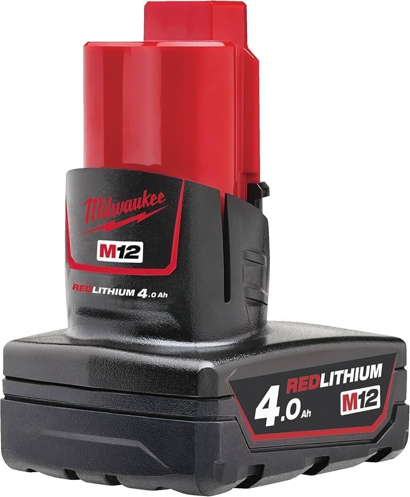 Milwaukee M12B4 4.0Ah Lithium-Ion Battery - Red