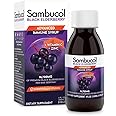 Sambucol Advanced Black Elderberry Syrup - Elderberry with Zinc and Vitamin C for Adults, Sambucus Elderberry Syrup, Elderberry Liquid - 4 Fl Oz