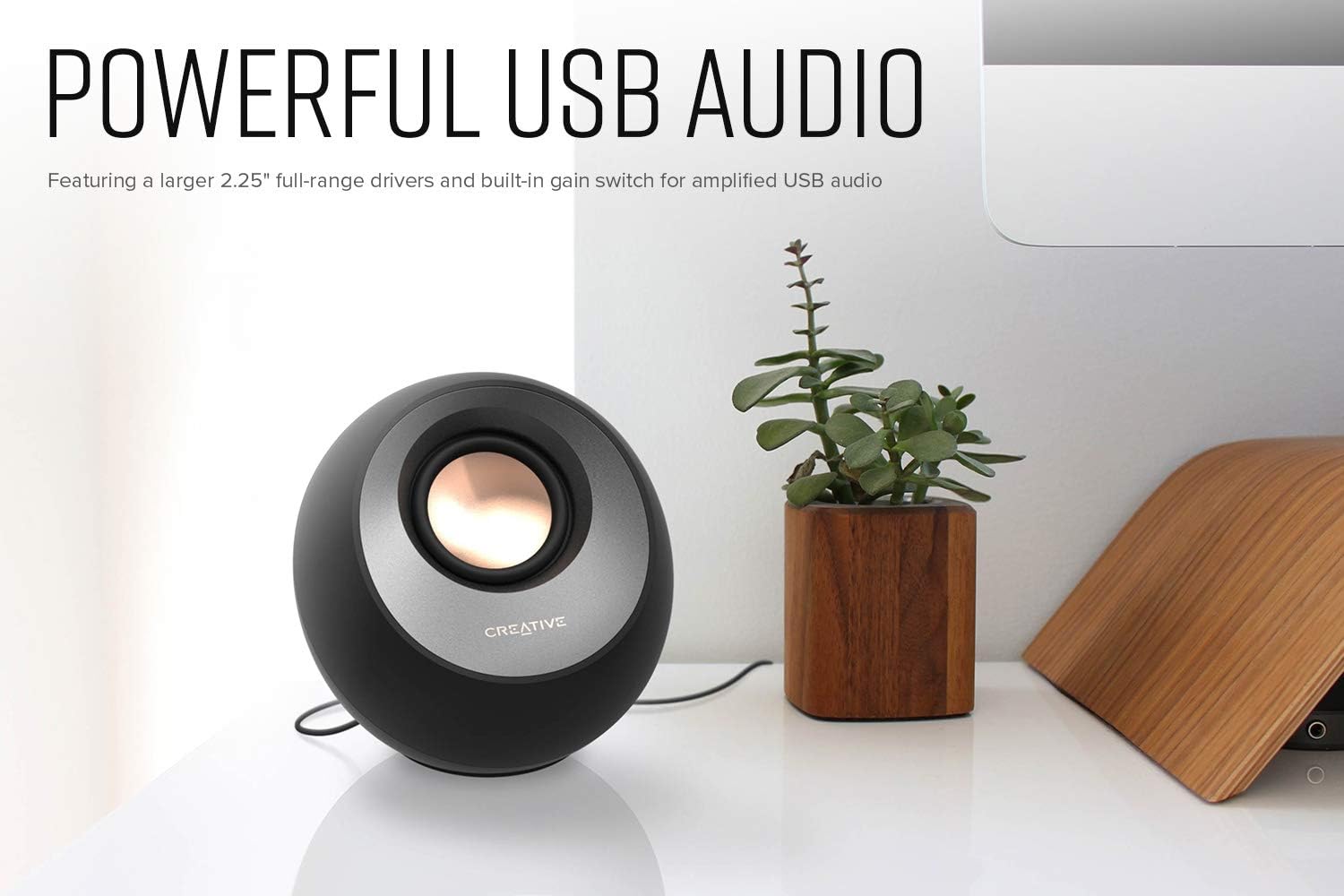 CREATIVE Pebble V3 Minimalistic 2.0 Desktop Speakers with USB Audio, Clear Dialog Enhancement, Bluetooth 5.0 - Image 3