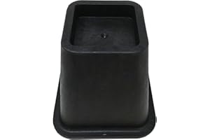 Shepherd Hardware 9523 6-Inch Molded Bed Risers, Black Finish, 4-Count