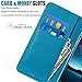 JanCalm for Galaxy S8 Plus Case, [Kickstand] [Card/Cash Slots] [Wrist Strap] Design Pattern Premium PU Leather Fold Flip Pouch Cover Blue Butterfly