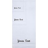 Personalized Towels, Hotel & Spa Quality, Super Soft, Highly Absorbent, Bathroom Sets, 100% Cotton Monogrammed towels 3 Piece Towel Set, Includes 1 Bath Towels, 1 Hand Towels, 1 Washcloths, White
