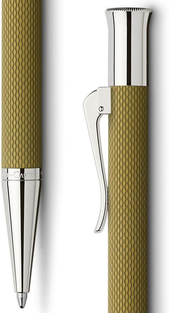 Graf von Faber-Castell Guilloche 145218 Twist Ballpoint Pen Olive Green - Image 3