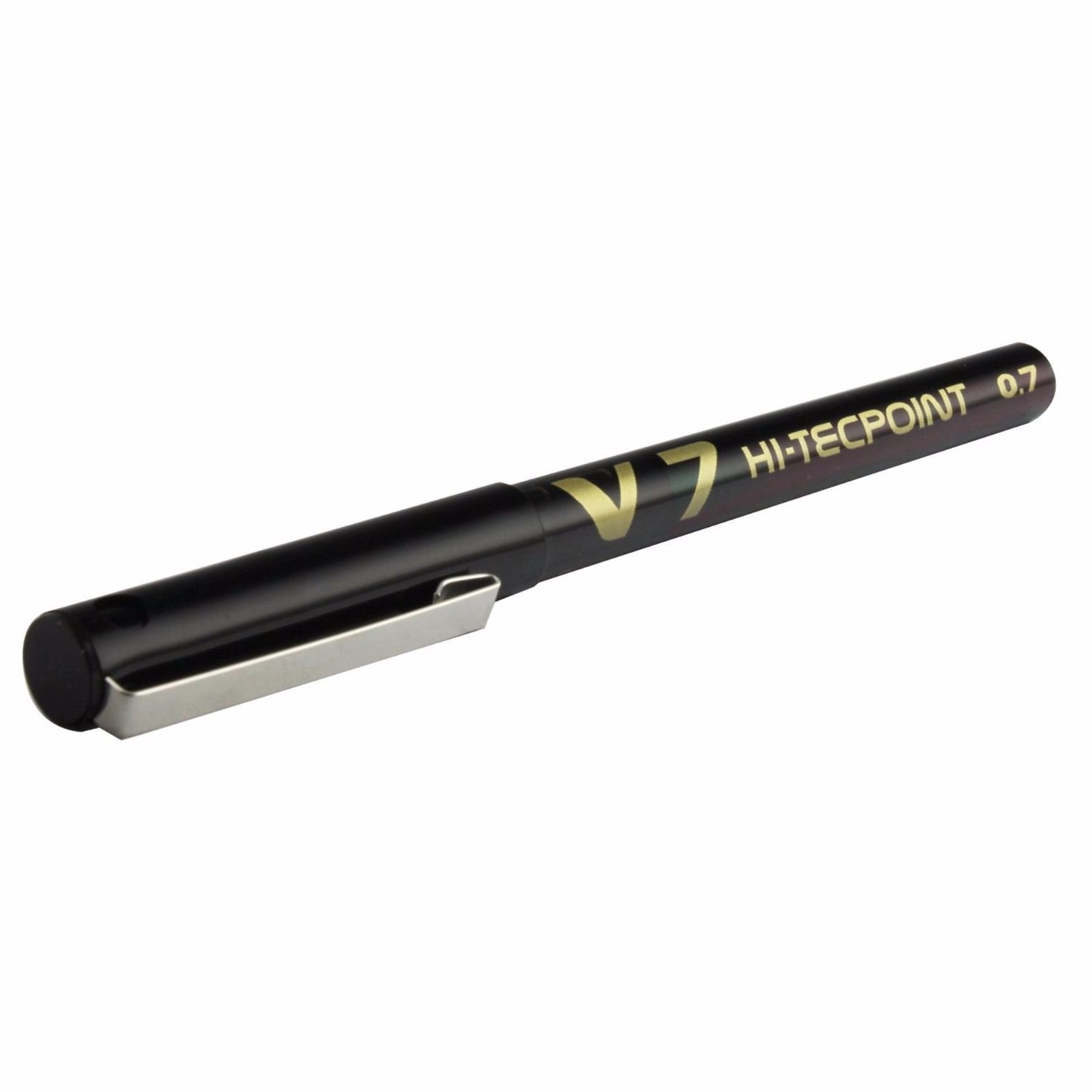 Pilot V7 Hi-Tecpoint Rollerball Pen, 0.7 mm Tip - Black