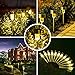 Joidy 12 Pack Solar Pathway Lights Outdoor, LED Solar Powered Garden Lights, Stainless Steel Landscape Lighting for Garden, Lawn, Patio, Yard, Walkway, Driveway Warm White