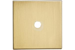 Khtumeware 10-Pack 1-1/2 Inch Square Backplate for Knobs in Brushed Brass Cabinet Hardware Knob Backplate/Back Plate