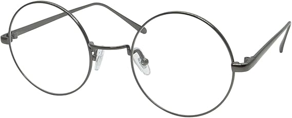 Amazon Co Jp Nanala ナナラ ラウンド Uvカット 丸 サングラス 伊達メガネ Ty3524 ガンメタル クリア 服 ファッション小物