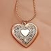 Ingooood Fashion Souvenir locket for women Flower heart pendant 18k real gold plated necklace jewelry
