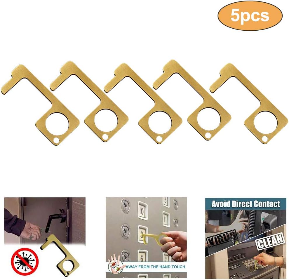 5pcs Contactless Door Opener Tool Door Handle Button Tool Avoiding Contact with Elevator Buttons and Door Handles and Reusable CleanKey Safety Protection and Easy to Carry
