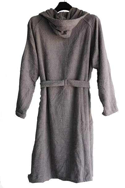 AVIONI Loomkart Cotton Bath Robes with Hood Zip-Packing (Grey, Standard Size)
