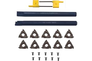 zouzmin 24pcs 3/8inch Lathe Threading Tool Internal Threading Tool Holder SNL0010K11 SNR0010K11 Threading Inserts 11ER AG60 11IR AG60 for Boring Bar Holder