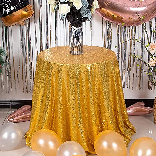 JYFLZQ Gold Sequin Tablecloth