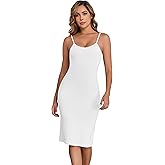 Qzzater Slip Dress for Women Adjustable Spaghetti Straps Under Dresses Basic Full Slips Cami Long Slip Dress Nightgown