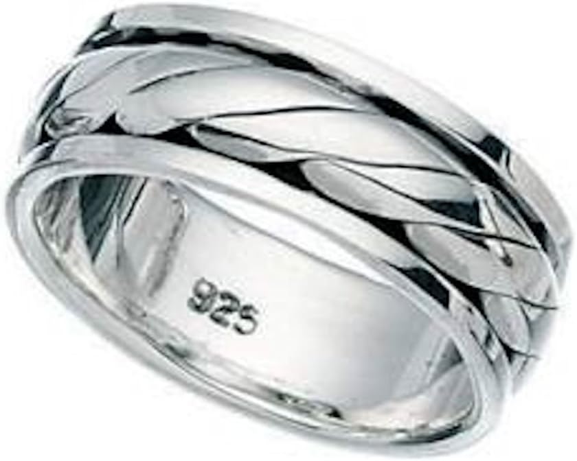 SPINNER REVOLVING SILVER RING UNISEX You choose size N up to Z2