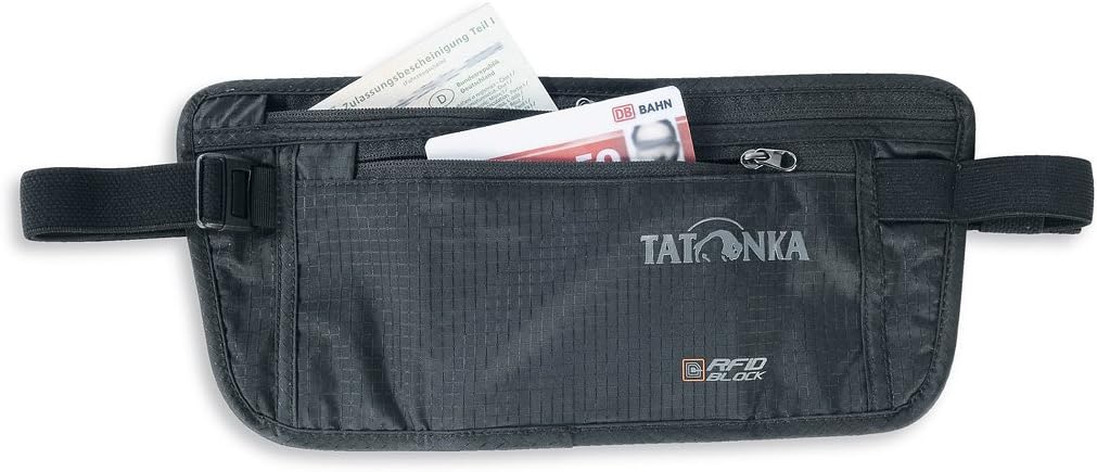 Tatonka Skin Moneybelt Int. RFID B, Flat Bum Bag with TÜV-Certified RFID Blocker and Two Zip Compartments - Image 4