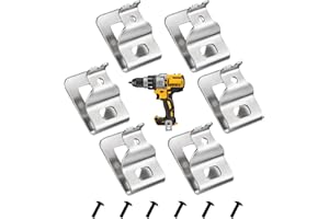 6-Pack Stainless Steel Belt Clips for Dewalt 20V Power Tools (N268241, N086039) - Compatible with Models DCD980, DCD985, DCD9