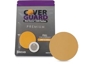 CoverGuard CGM Overpatch | Freestyle Libre 3 | Tan Full Coverage Design| 25-Count | Waterproof Adhesive | Anti-Fray | Easy Application & Removal | Made in USA | Sensor Protection